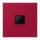 Jung LC1969-1WE229 Abdeckung (gerastet) für Modular-Jack-Steckbuchsen 1-fach (AMP, Radiall) (Thermoplast lackiert) Rouge Carmin Les Couleurs® Le Corbusier