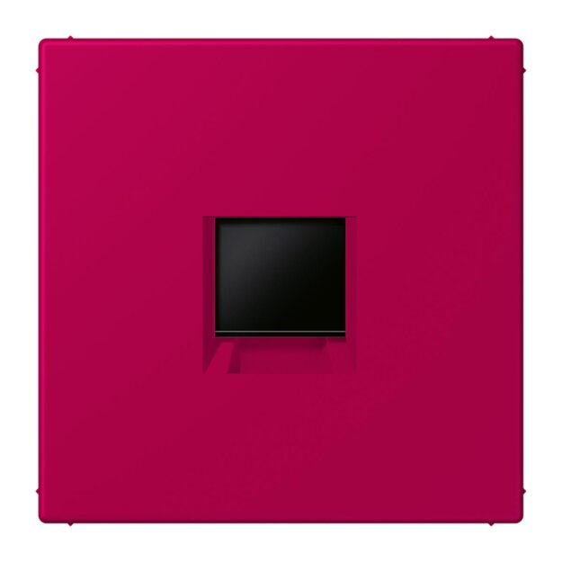 Jung LC1969-1WE230 Abdeckung (gerastet) für Modular-Jack-Steckbuchsen 1-fach (AMP, Radiall) (Thermoplast lackiert) Rouge Rubia Les Couleurs® Le Corbusier