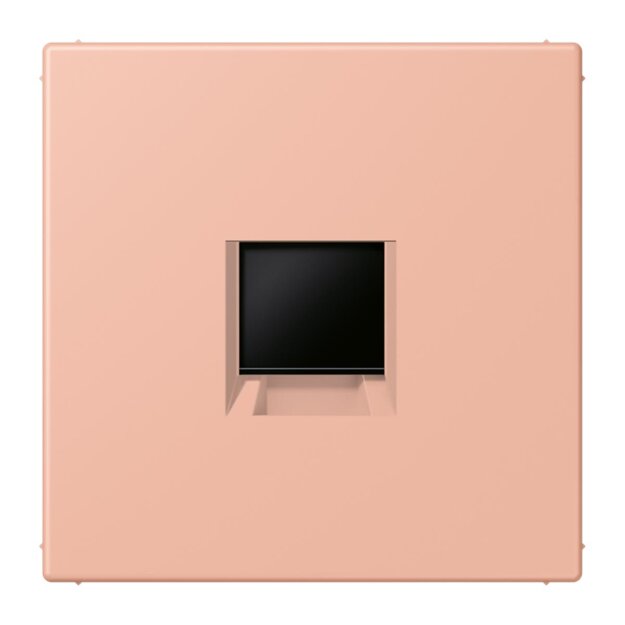 Jung LC1969-1WE231 Abdeckung (gerastet) für Modular-Jack-Steckbuchsen 1-fach (AMP, Radiall) (Thermoplast lackiert) Rose Clair Les Couleurs® Le Corbusier