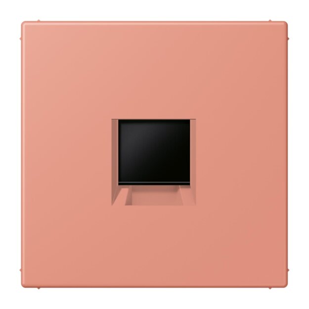 Jung LC1969-1WE233 Abdeckung (gerastet) für Modular-Jack-Steckbuchsen 1-fach (AMP, Radiall) (Thermoplast lackiert) LOcre Rouge Moyen Les Couleurs® Le Corbusier