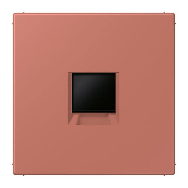 Jung LC1969-1WE236 Abdeckung (gerastet) für Modular-Jack-Steckbuchsen 1-fach (AMP, Radiall) (Thermoplast lackiert) Terre Sienne Brique Les Couleurs® Le Corbusier