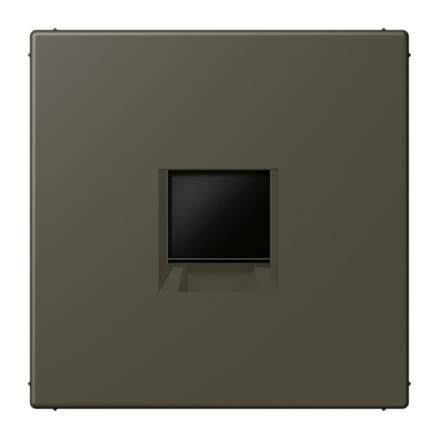 Jung LC1969-1WE241 Abdeckung (gerastet) für Modular-Jack-Steckbuchsen 1-fach (AMP, Radiall) (Thermoplast lackiert) Ombre Naturelle 31 Les Couleurs® Le Corbusier