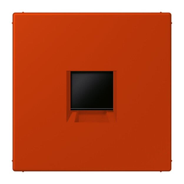 Jung LC1969-1WE244 Abdeckung (gerastet) für Modular-Jack-Steckbuchsen 1-fach (AMP, Radiall) (Thermoplast lackiert) Rouge Vermillon 59 Les Couleurs® Le Corbusier