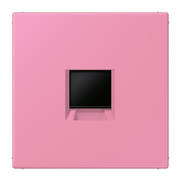 Jung LC1969-1WE246 Abdeckung (gerastet) für Modular-Jack-Steckbuchsen 1-fach (AMP, Radiall) (Thermoplast lackiert) Rose Vif Les Couleurs® Le Corbusier