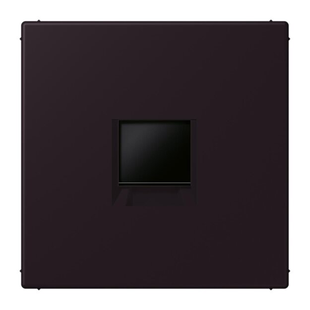 Jung LC1969-1WE248 Abdeckung (gerastet) für Modular-Jack-Steckbuchsen 1-fach (AMP, Radiall) (Thermoplast lackiert) Noir DIvoire Les Couleurs® Le Corbusier