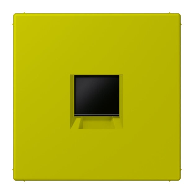 Jung LC1969-1WE249 Abdeckung (gerastet) für Modular-Jack-Steckbuchsen 1-fach (AMP, Radiall) (Thermoplast lackiert) Vert Olive Vif Les Couleurs® Le Corbusier