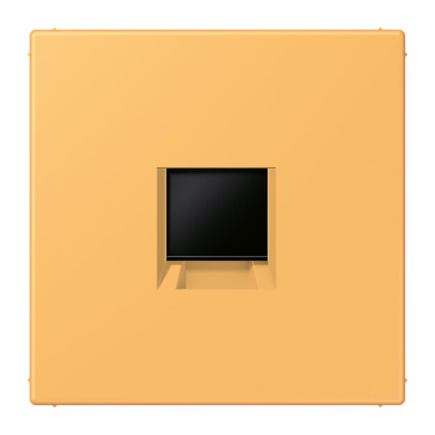 Jung LC1969-1WE254 Abdeckung (gerastet) für Modular-Jack-Steckbuchsen 1-fach (AMP, Radiall) (Thermoplast lackiert) Ocre Jaune Clair Les Couleurs® Le Corbusier