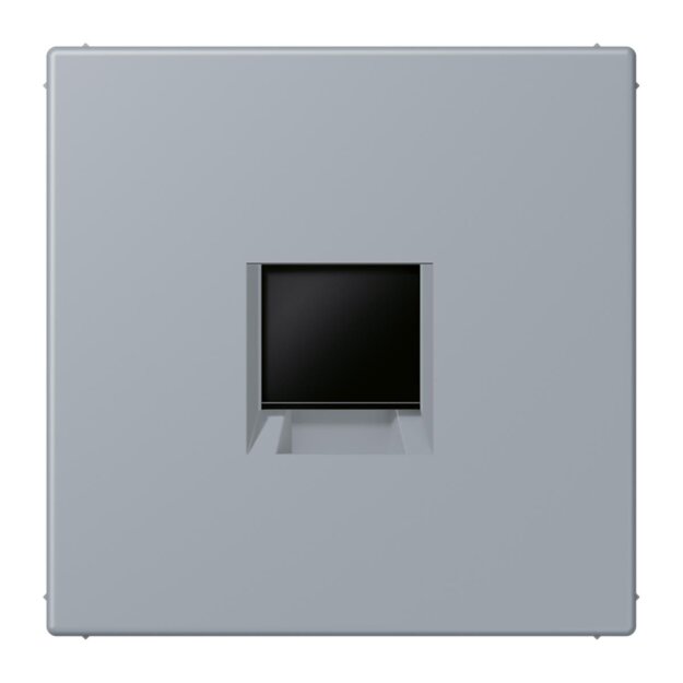 Jung LC1969-1WE257 Abdeckung (gerastet) für Modular-Jack-Steckbuchsen 1-fach (AMP, Radiall) (Thermoplast lackiert) Gris Clair 59 Les Couleurs® Le Corbusier