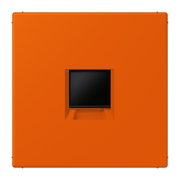 Jung LC1969-1WE260 Abdeckung (gerastet) für Modular-Jack-Steckbuchsen 1-fach (AMP, Radiall) (Thermoplast lackiert) Orange Vif Les Couleurs® Le Corbusier