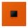 Jung LC1969-1WE260 Abdeckung (gerastet) für Modular-Jack-Steckbuchsen 1-fach (AMP, Radiall) (Thermoplast lackiert) Orange Vif Les Couleurs® Le Corbusier