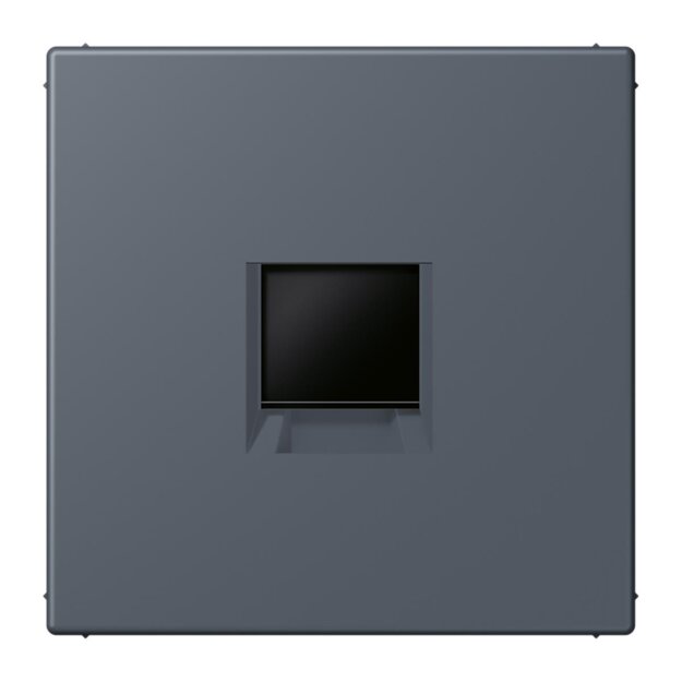 Jung LC1969-1WE262 Abdeckung (gerastet) für Modular-Jack-Steckbuchsen 1-fach (AMP, Radiall) (Thermoplast lackiert) Gris Fonce 59 Les Couleurs® Le Corbusier