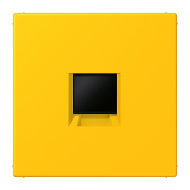 Jung LC1969-1WE263 Abdeckung (gerastet) für Modular-Jack-Steckbuchsen 1-fach (AMP, Radiall) (Thermoplast lackiert) Le Jaune Vif Les Couleurs® Le Corbusier