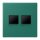 Jung LC1969-2WE216 Abdeckung (gerastet) für Modular-Jack-Steckbuchsen 2-fach (AMP, Radiall) (Thermoplast lackiert) Vert Anglais Les Couleurs® Le Corbusier