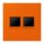 Jung LC1969-2WE224 Abdeckung (gerastet) für Modular-Jack-Steckbuchsen 2-fach (AMP, Radiall) (Thermoplast lackiert) Orange Les Couleurs® Le Corbusier
