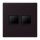 Jung LC1969-2WE248 Abdeckung (gerastet) für Modular-Jack-Steckbuchsen 2-fach (AMP, Radiall) (Thermoplast lackiert) Noir DIvoire Les Couleurs® Le Corbusier