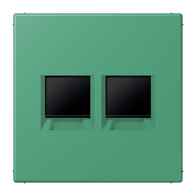 Jung LC1969-2WE250 Abdeckung (gerastet) für Modular-Jack-Steckbuchsen 2-fach (AMP, Radiall) (Thermoplast lackiert) Vert 59 Les Couleurs® Le Corbusier