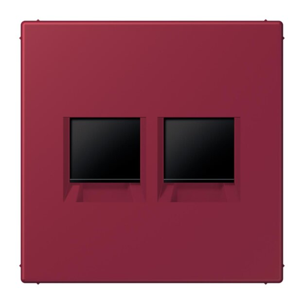Jung LC1969-2WE255 Abdeckung (gerastet) für Modular-Jack-Steckbuchsen 2-fach (AMP, Radiall) (Thermoplast lackiert) Le Rubis Les Couleurs® Le Corbusier