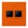 Jung LC1969-2WE260 Abdeckung (gerastet) für Modular-Jack-Steckbuchsen 2-fach (AMP, Radiall) (Thermoplast lackiert) Orange Vif Les Couleurs® Le Corbusier