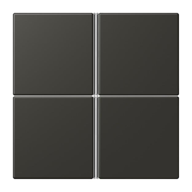 Jung LC404TSA259 Tastensatz 4-fach F40 LC4320R Ombre Naturelle 59 Les Couleurs® Le Corbusier