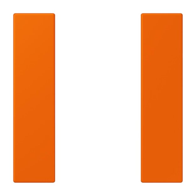 Jung LC501TSA224 Tastensatz 1-fach F50 LC32080 (Thermoplast lackiert) Orange Les Couleurs® Le Corbusier