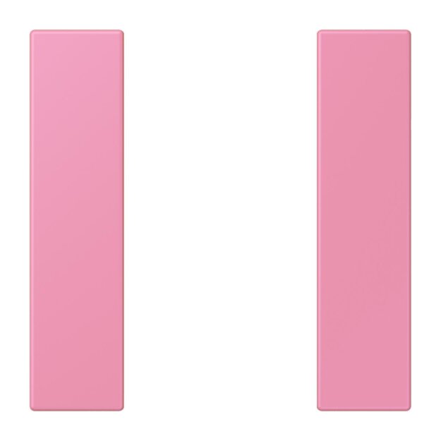 Jung LC501TSA246 Tastensatz 1-fach F50 LC4320C (Thermoplast lackiert) Rose Vif Les Couleurs® Le Corbusier