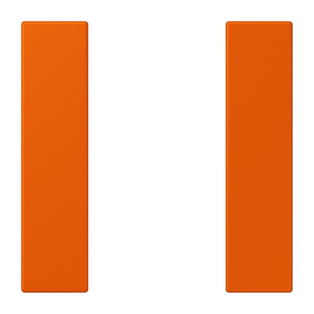Jung LC501TSA260 Tastensatz 1-fach F50 LC4320S (Thermoplast lackiert) Orange Vif Les Couleurs® Le Corbusier