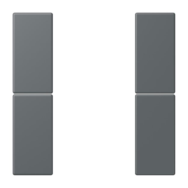 Jung LC502TSA202 Tastensatz 2-fach F50 LC32010 (Thermoplast lackiert) Gris Foncé 31 Les Couleurs® Le Corbusier