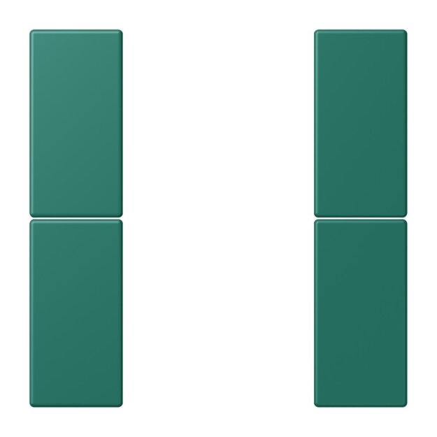 Jung LC502TSA216 Tastensatz 2-fach F50 LC32040 (Thermoplast lackiert) Vert Anglais Les Couleurs® Le Corbusier