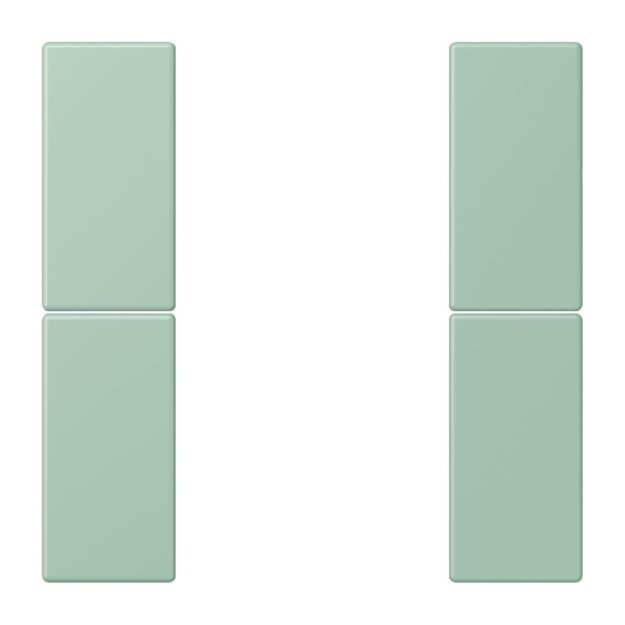 Jung LC502TSA217 Tastensatz 2-fach F50 LC32041 (Thermoplast lackiert) Vert Anglais Clair Les Couleurs® Le Corbusier