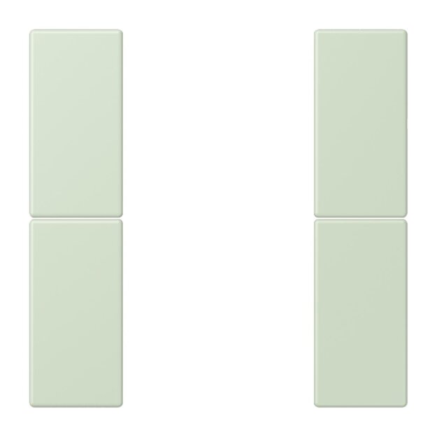 Jung LC502TSA218 Tastensatz 2-fach F50 LC32042 (Thermoplast lackiert) Vert Anglâis Pale Les Couleurs® Le Corbusier