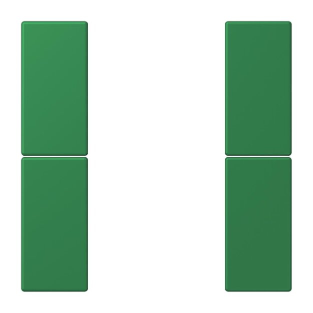 Jung LC502TSA219 Tastensatz 2-fach F50 LC32050 (Thermoplast lackiert) Vert Foncé Les Couleurs® Le Corbusier