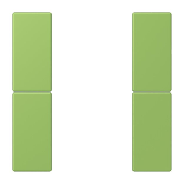Jung LC502TSA220 Tastensatz 2-fach F50 LC32051 (Thermoplast lackiert) Vert 31 Les Couleurs® Le Corbusier