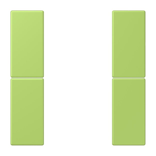 Jung LC502TSA221 Tastensatz 2-fach F50 LC32052 (Thermoplast lackiert) Vert Clair Les Couleurs® Le Corbusier