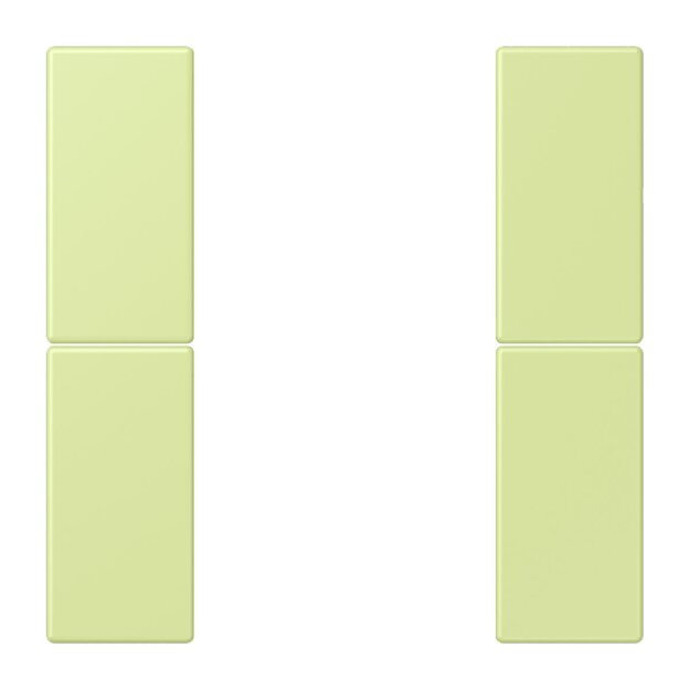 Jung LC502TSA222 Tastensatz 2-fach F50 LC32053 (Thermoplast lackiert) Vert Jaune Clair Les Couleurs® Le Corbusier