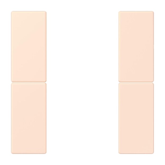 Jung LC502TSA226 Tastensatz 2-fach F50 LC32082 (Thermoplast lackiert) Orange Pâle Les Couleurs® Le Corbusier