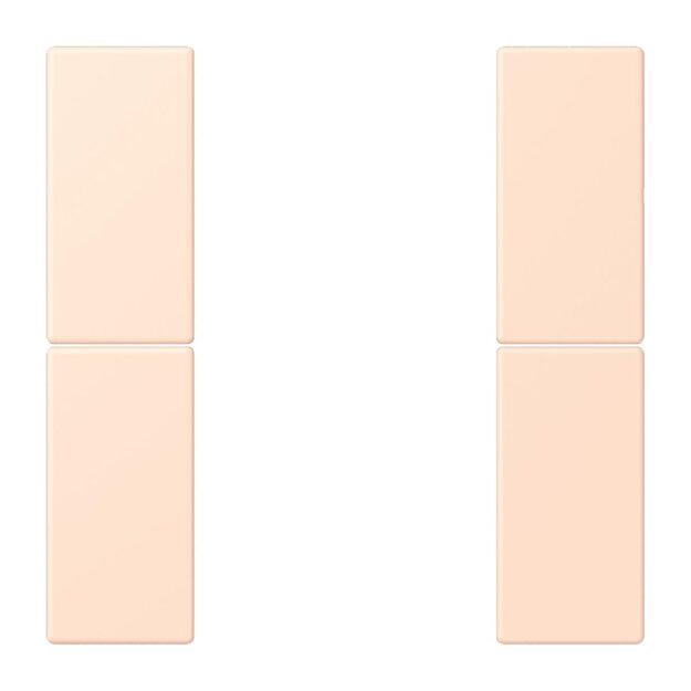 Jung LC502TSA228 Tastensatz 2-fach F50 LC32091 (Thermoplast lackiert) Rose Pâle Les Couleurs® Le Corbusier