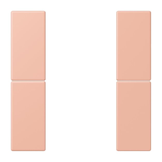 Jung LC502TSA231 Tastensatz 2-fach F50 LC32102 (Thermoplast lackiert) Rose Clair Les Couleurs® Le Corbusier