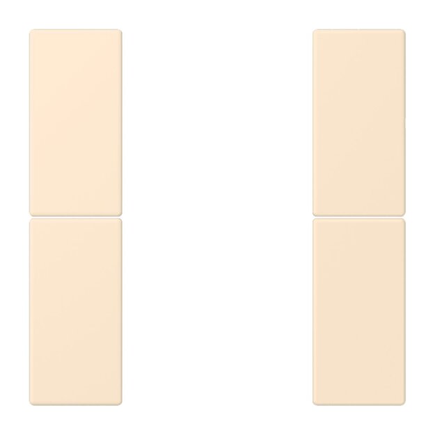 Jung LC502TSA245 Tastensatz 2-fach F50 LC4320B (Thermoplast lackiert) Blanc Ivoire Les Couleurs® Le Corbusier