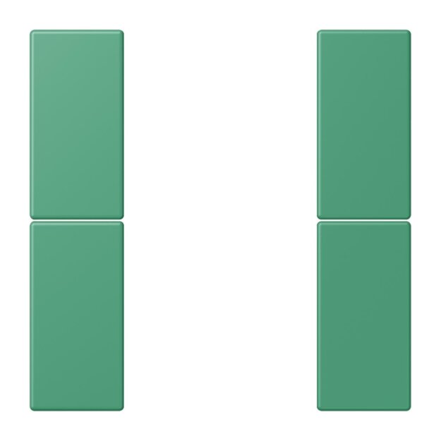 Jung LC502TSA250 Tastensatz 2-fach F50 LC4320G (Thermoplast lackiert) Vert 59 Les Couleurs® Le Corbusier