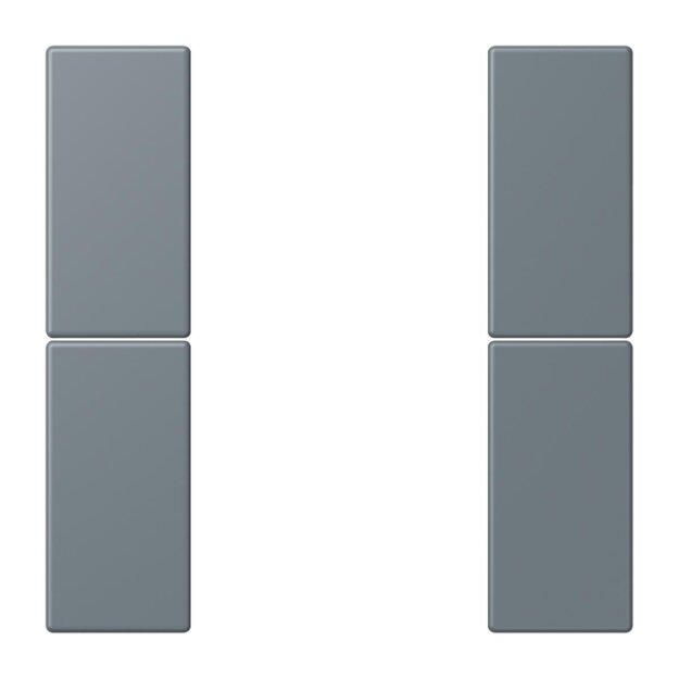 Jung LC502TSA251 Tastensatz 2-fach F50 LC4320H (Thermoplast lackiert) Gris 59 Les Couleurs® Le Corbusier