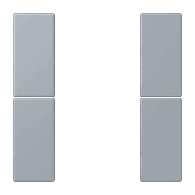 Jung LC502TSA257 Tastensatz 2-fach F50 LC4320O (Thermoplast lackiert) Gris Clair 59 Les Couleurs® Le Corbusier