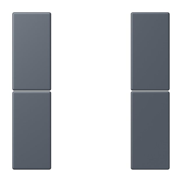 Jung LC502TSA262 Tastensatz 2-fach F50 LC4320U (Thermoplast lackiert) Gris Fonce 59 Les Couleurs® Le Corbusier