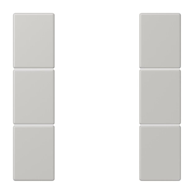 Jung LC503TSA205 Tastensatz 3-fach F50 LC32013 (Thermoplast lackiert) Gris Clair 31 Les Couleurs® Le Corbusier