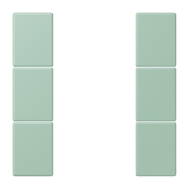 Jung LC503TSA217 Tastensatz 3-fach F50 LC32041 (Thermoplast lackiert) Vert Anglais Clair Les Couleurs® Le Corbusier