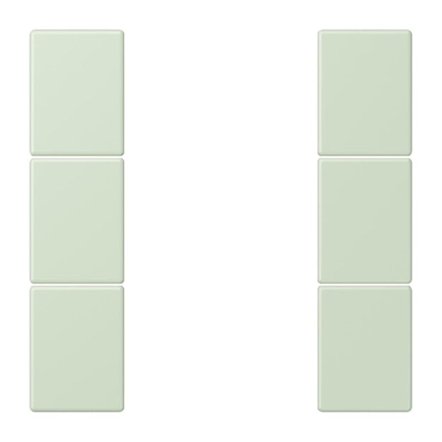 Jung LC503TSA218 Tastensatz 3-fach F50 LC32042 (Thermoplast lackiert) Vert Anglâis Pale Les Couleurs® Le Corbusier