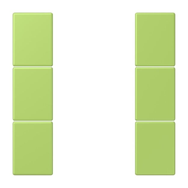 Jung LC503TSA221 Tastensatz 3-fach F50 LC32052 (Thermoplast lackiert) Vert Clair Les Couleurs® Le Corbusier