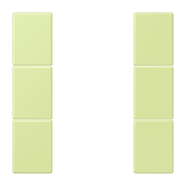 Jung LC503TSA222 Tastensatz 3-fach F50 LC32053 (Thermoplast lackiert) Vert Jaune Clair Les Couleurs® Le Corbusier