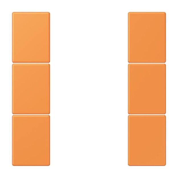 Jung LC503TSA225 Tastensatz 3-fach F50 LC32081 (Thermoplast lackiert) Orange Clair Les Couleurs® Le Corbusier