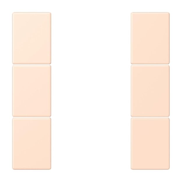 Jung LC503TSA228 Tastensatz 3-fach F50 LC32091 (Thermoplast lackiert) Rose Pâle Les Couleurs® Le Corbusier