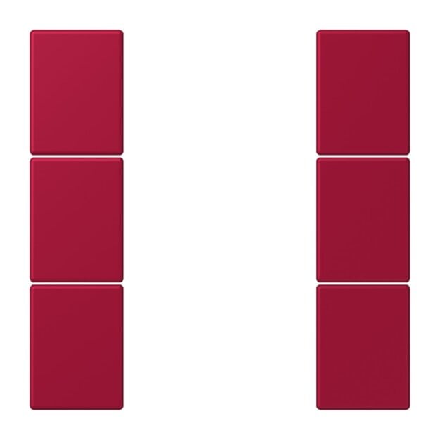 Jung LC503TSA229 Tastensatz 3-fach F50 LC32100 (Thermoplast lackiert) Rouge Carmin Les Couleurs® Le Corbusier
